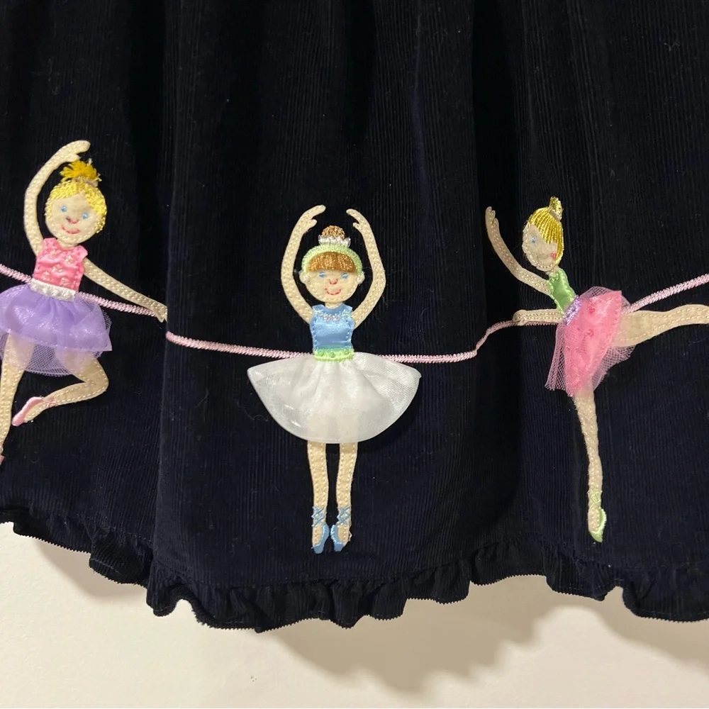 Goodlad Philadelphia 18M Girls Corduroy Dress Set Ballerina Appliqué Embroidered
